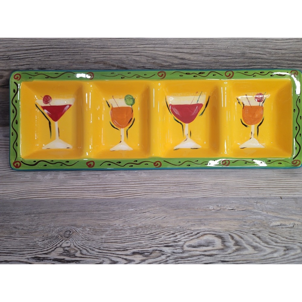 Serving platter and placemat set. summer colors BBQ, poolside fun